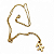 Colar Sagitário Signo do Zodíaco Pingente Dourado 30 cm - Imagem 2