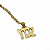 Colar Virgem Signos do Zodíaco Pingente Dourado 30 cm - Imagem 3