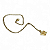 Colar Virgem Signos do Zodíaco Pingente Dourado 30 cm - Imagem 2