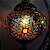 Abajur Lua Turco Mosaico Flor Vidro Colorido Bivolt 40 cm - Imagem 4