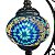 Abajur Lua Turco Mosaico Metal Colorido Azul e Branco 40 cm - Imagem 4