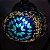 Abajur Lua Turco Mosaico Metal Colorido Azul e Branco 40 cm - Imagem 5