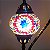 Abajur Turco Mosaico Metal E Vidro Mesclado Star Bivolt 40cm - Imagem 3