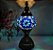 Abajur Turco Mosaico Metal Vidro Azul Bivolt 28 cm YMA401 - Imagem 3
