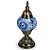 Abajur Turco Mosaico Metal Vidro Azul Bivolt 28 cm YMA401 - Imagem 1