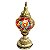 Abajur Turco Mosaico Metal Vidro Mesclado Bivolt 28 cm - Imagem 4
