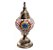 Abajur Turco Mosaico Metal Vidro Raio Colorido Bivolt 28 cm - Imagem 1