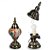 Abajur Turco Mosaico Metal Vidro Raio Colorido Bivolt 28 cm - Imagem 3