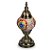 Abajur Turco Mosaico Metal Vidro Raio Colorido Bivolt 28 cm - Imagem 2