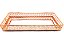 Bandeja Espelhada Decorativa Rosé Cozinha Lavabo Sala 25x13 - Imagem 1