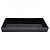 Bandeja Lavabo Sala Bandeja em Vidro Preto Brilhante 25x10cm - Imagem 3