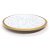 Bandeja Lavabo Sala em Vidro Craquelado Branco Dourado 15cm - Imagem 2