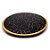 Bandeja Lavabo Sala em Vidro Craquelado Preto e Dourado 15cm - Imagem 1