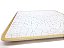 Bandeja Lavabo Sala Vidro Craquelado Branco e Dourado 15cm - Imagem 5