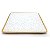 Bandeja Lavabo Sala Vidro Craquelado Branco e Dourado 15cm - Imagem 1
