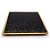 Bandeja Lavabo Sala Vidro Craquelado Preto e Dourado 15cm - Imagem 1