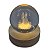 Bola de Cristal Luminária Casal com Base de Madeira 6 cm - Imagem 1