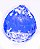 Bola Multifacetada Azul Feng Shui Furo para Pendurar 4cm - Imagem 1