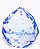 Bola Multifacetada Azul Feng Shui Furo para Pendurar 4cm - Imagem 2