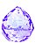 Bola Multifacetada Roxo Feng Shui Furo para Pendurar 4cm - Imagem 2