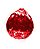 Bola Multifacetada Vermelho Feng Shui Furo para Pendurar 4cm - Imagem 1