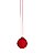 Bola Multifacetada Vermelho Feng Shui Furo para Pendurar 4cm - Imagem 4