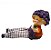 Boneco da Fartura da Uva Perna Mole Tecido e Resina 17cm - Imagem 2