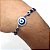 Pulseira Unisex Olho Grego Proteção e Sorte Ajustável Azul - Imagem 2
