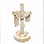 Estatueta Cruz de Jesus Cálice e Repartição do Pão 21 cm - Imagem 3