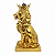 Estatueta Leão Dourado Brilhante com Coroa de Resina 36 cm - Imagem 2