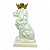 Estatueta Leão Branco Brilhante com Coroa de Resina 36 cm - Imagem 2
