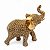 Estátueta Elefante Dourado com Detalhes Brilhantes 10 cm - Imagem 1