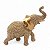 Estátueta Elefante Dourado com Detalhes Brilhantes 11 cm - Imagem 1