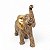 Estátueta Elefante Dourado com Detalhes Brilhantes 11 cm - Imagem 2
