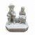 Imagem Estátua Casal Pretos Velhos Resina Branca 10 cm - Imagem 1