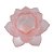 Porta Velas em Vidro Flor de Lótus - Enfeite Vidro Rosa - Imagem 1