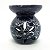 Rechô em Cerâmica Flores Perfumadas Porta Velas Preto 8cm - Imagem 1