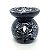 Rechô em Cerâmica Flores Perfumadas Porta Velas Preto 8cm - Imagem 2
