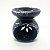 Rechô em Cerâmica Flores Perfumadas Porta Velas Preto 8cm - Imagem 4