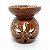 Rechô em Cerâmica Flores Perfumadas Porta Velas Marrom 8cm - Imagem 1