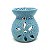 Rechô em Cerâmica Pétalas Perfumadas Porta Velas Azul 7cm C - Imagem 1