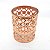 Castiçal Porta Velas em Vidro Revestimento Arabesco Rosé - Imagem 2