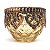 Castiçal Porta Velas Medieval em Vidro Vintage Dourado Gold - Imagem 1