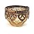 Castiçal Porta Velas Medieval em Vidro Vintage Dourado Gold - Imagem 3