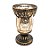 Castiçal Porta Velas Medieval em Vidro Vintage Gold C/ Base - Imagem 1