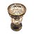 Castiçal Porta Velas Medieval em Vidro Vintage Gold C/ Base - Imagem 2