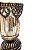 Castiçal Porta Velas Medieval em Vidro Vintage Gold C/ Base - Imagem 3