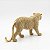 Estátua Tigre Dourado Andando Brilhante Detalhado 22 cm - Imagem 2