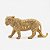 Estátua Tigre Dourado Andando Brilhante Detalhado 22 cm - Imagem 1