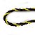 Guia 3 Fios Trançado Amarelo e Preto Oxumare 60 cm - Imagem 3